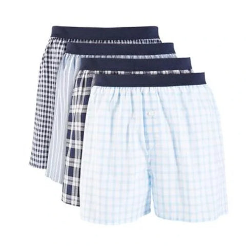 Club Room Men's Multicolored Woven Boxers Navy Plaid pack of 3| Club Room In Lebanon