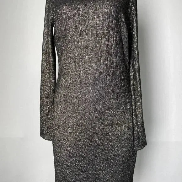 Michael Kors Women's Black & Gold Textured Metallic Dress | Michael Kors In Lebanon