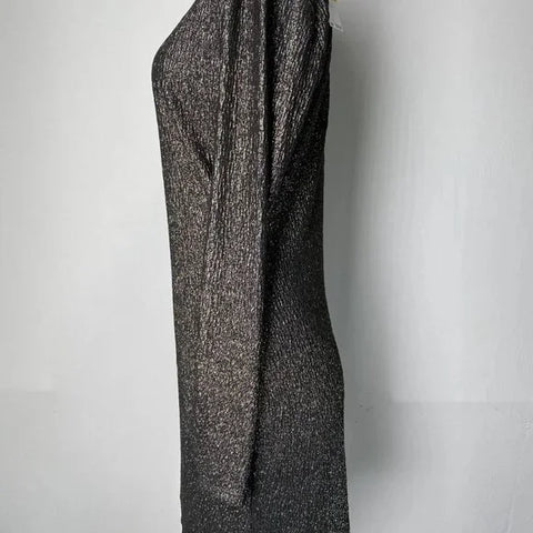 Michael Kors Women's Black & Gold Textured Metallic Dress | Michael Kors In Lebanon