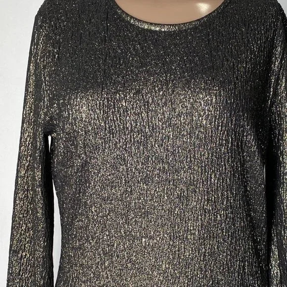 Michael Kors Women's Black & Gold Textured Metallic Dress | Michael Kors In Lebanon