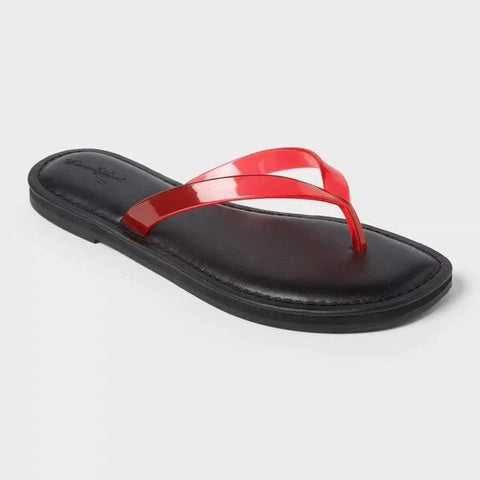 Universal Thread Women's Black & Red Keilani Thong‎ Flip Flop Slipper | Universal Thread In Lebanon
