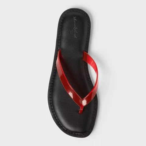 Universal Thread Women's Black & Red Keilani Thong‎ Flip Flop Slipper | Universal Thread In Lebanon