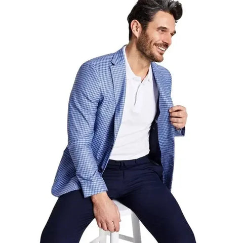 Tommy Hilfiger Men's Blue Check Modern-Fit Blazer |Tommy Hilfiger In Lebanon