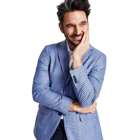 Tommy Hilfiger Men's Blue Check Modern-Fit Blazer |Tommy Hilfiger In Lebanon