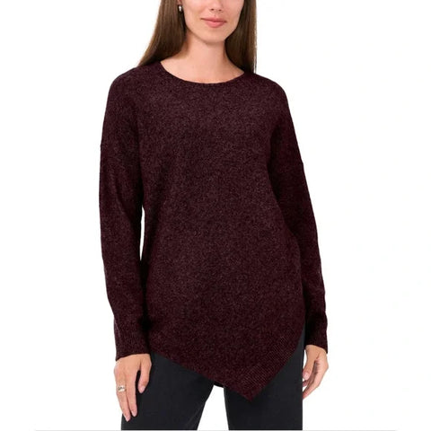 Vince Camuto Women's Brown Crewneck Asymmetrical Sweater|Vince Camuto In Lebanon