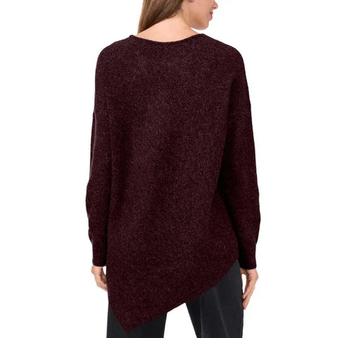 Vince Camuto Women's Brown Crewneck Asymmetrical Sweater|Vince Camuto In Lebanon