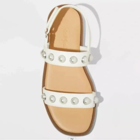 Cat & Jack Girl's White Eve Pearl Sandals|Cat & Jack In Lebanon