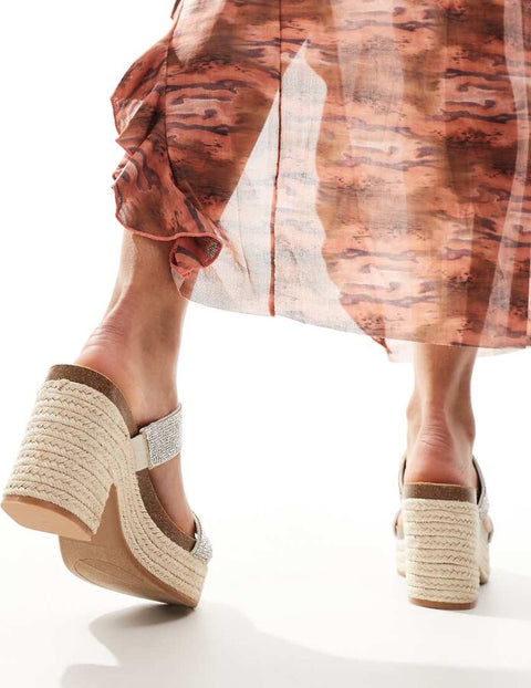 Steve Madden Women's Silver Multi Rhinestone Emerson-R Heeled Sandal |Steve Madden In Lebanon