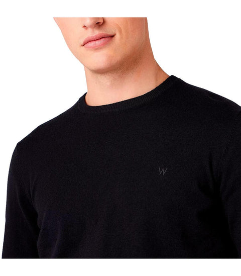 Wrangler Men's Black Crewneck Sweaters | Wrangler In Lebanon