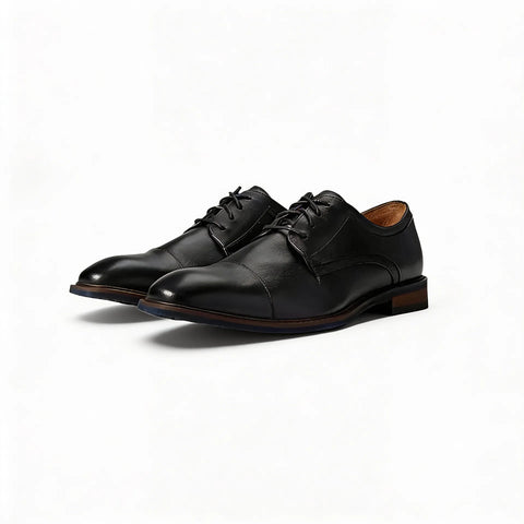 Steve Madden Men's Navin Black Leather Casual Shoes | Steve Madden In Lebanon