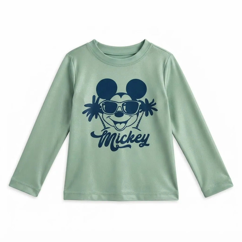 Disney Baby Boy's Sage Green Mickey Printed Blouses | Disney In Lebanon