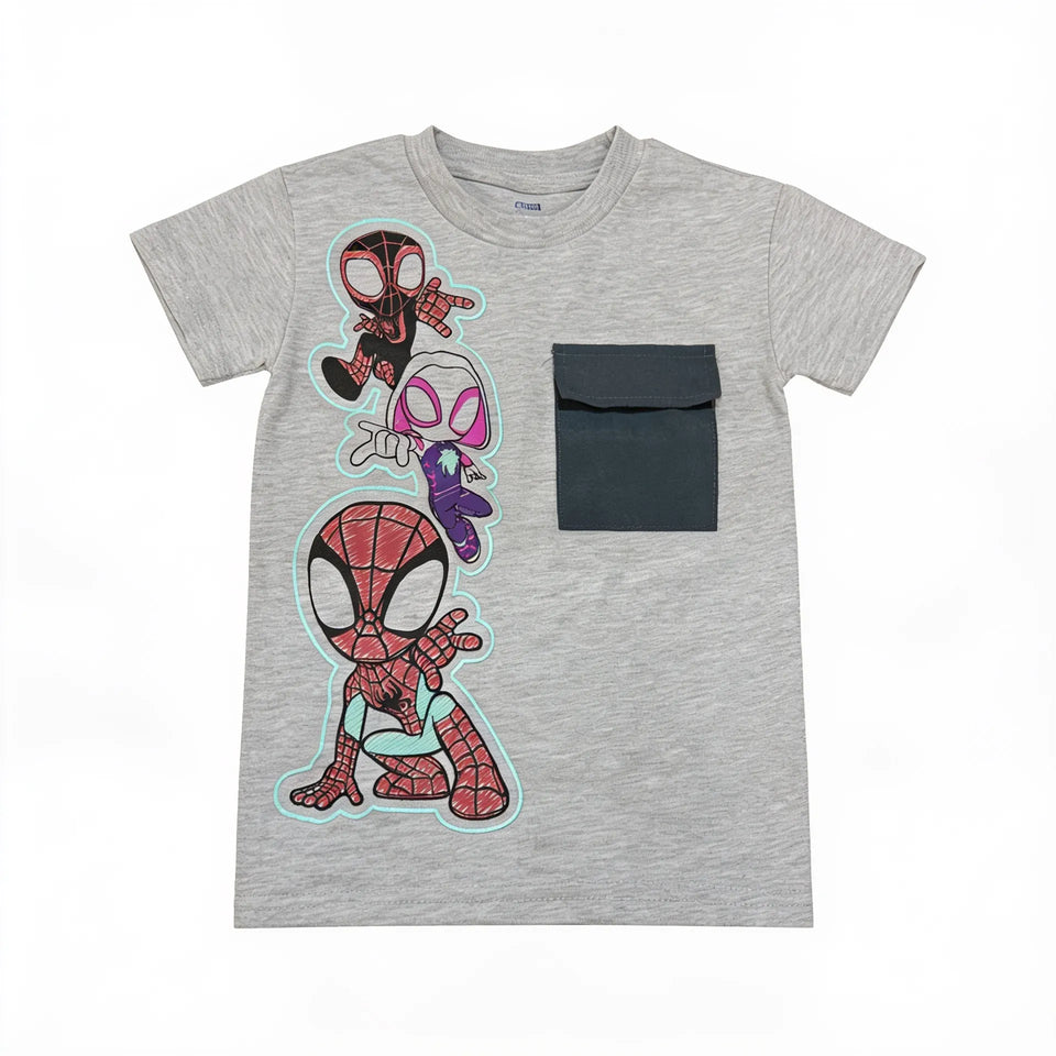 Marvel Baby Boy's Light Grey Spiderman Printed T-Shirt |Marvel in Lebanon