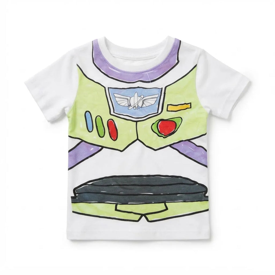Disney Boy's White With Graphic PrintedCotton Short Sleeve T-Shirt | Disney in Lebanon