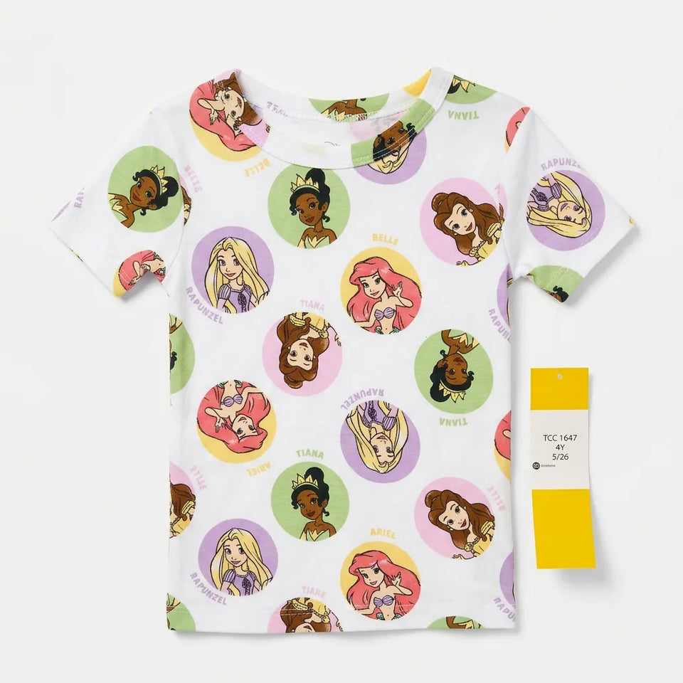Disney Girl's Multicolor Princess Printed T-Shirt|Disney In Lebanon