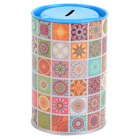 SD Multicolor Mandala Themed Myros Metal Piggy Bank | SD In Lebanon