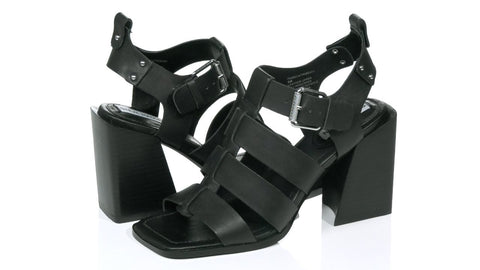 Steve Madden Women's Tribeca Black Leather Sandal | Steve Madden In Lebanon