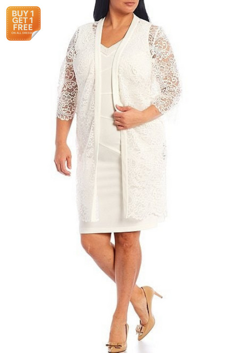 Maya Brooke Women's White Dress AMZ180