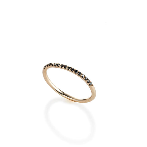 Giani Bernini Women's Gold Narrow Ring with Black Spinel |  Giani Bernini In Lebanon
