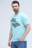 Lerros Men's Turquoise Printed T-Shirt | Lerros In Lebanon