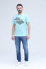 Lerros Men's Turquoise Printed T-Shirt | Lerros In Lebanon