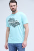 Lerros Men's Turquoise Printed T-Shirt | Lerros In Lebanon