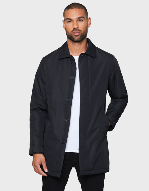Threadbare Men's Black Collared Coat |Threadbare In Lebanon