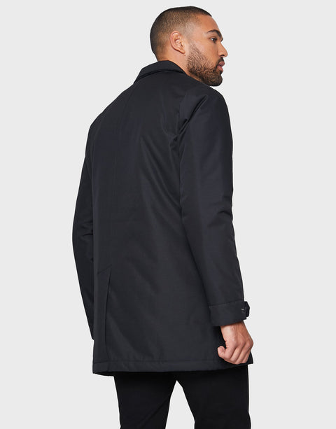 Threadbare Men's Black Collared Coat |Threadbare In Lebanon