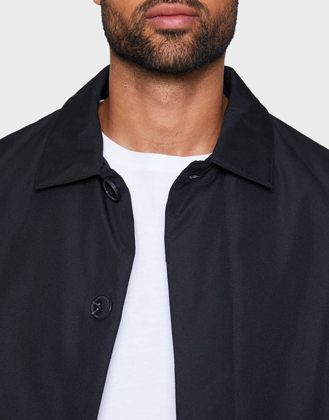 Threadbare Men's Black Collared Coat |Threadbare In Lebanon