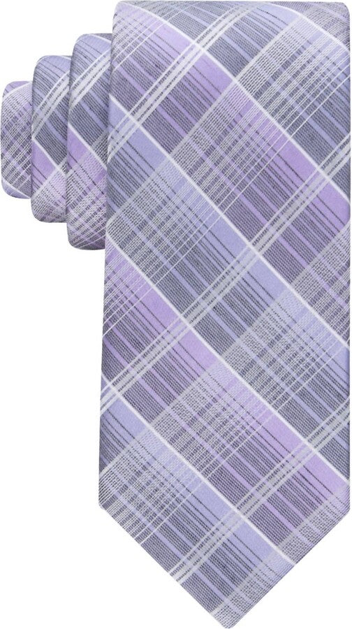 Calvin Klein Men's Purple Ombre Plaid Tie |Calvin Klein In Lebanon