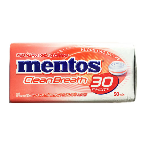 Mentos Clean Breath packaging on a white background