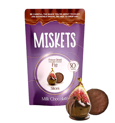 Miskets Freeze Dried Fig Slice Milk Chocolate 80g | Miskets In Lebanon