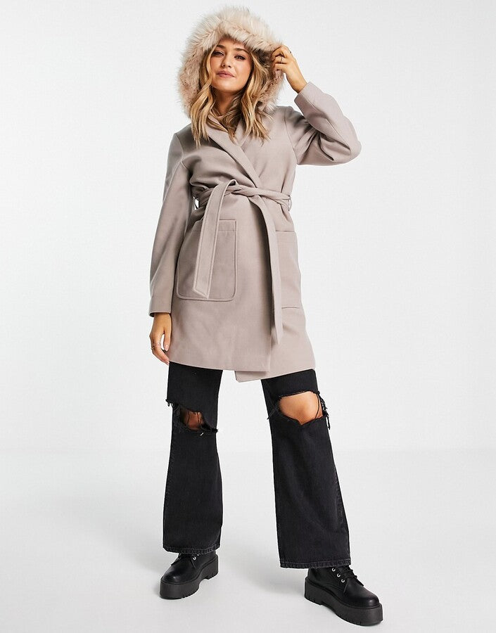 Miss selfridge wrap coat best sale