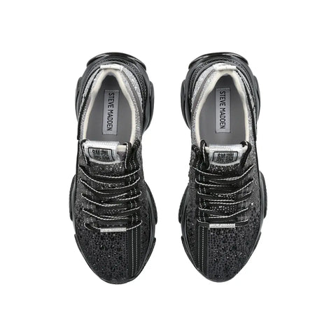 Steve Madden Girl's Black & Silver Jmistica Sneakers | Steve Madden In Lebanon
