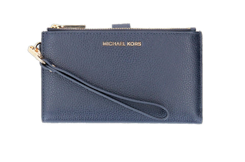 Michael Kors Navy Leather Adele Double-Zip Wallet | Michael Kors in Lebanon
