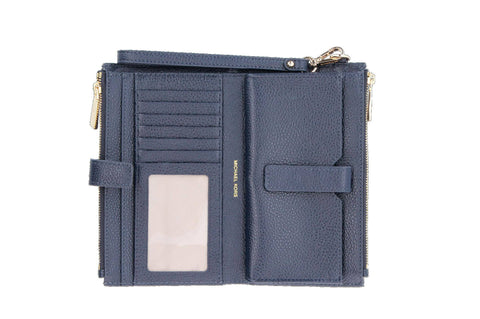 Michael Kors Navy Leather Adele Double-Zip Wallet | Michael Kors in Lebanon