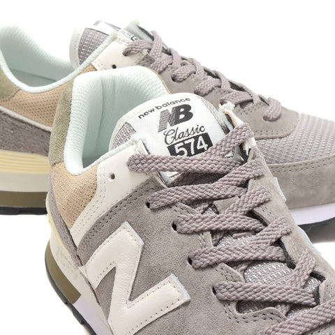 New Balance Men's Gray & Green 574 Sneakers | New Balance In Lebanon