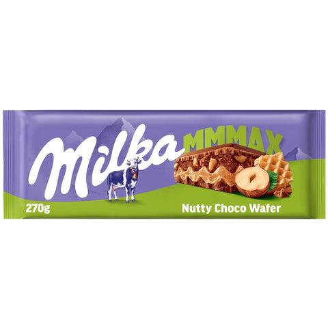 Milka Nutty Choco Wafer Chocolate Bar 270g | Milka In Lebanon