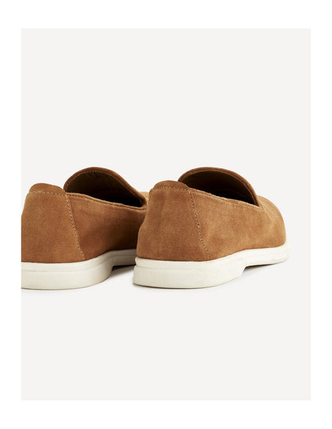 Celio Men's Camel Leather Moccasin | Celio In Lebanon