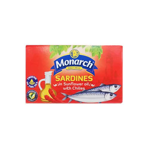 Monarch Sardines In Vegetable Oil & Chilies 125g