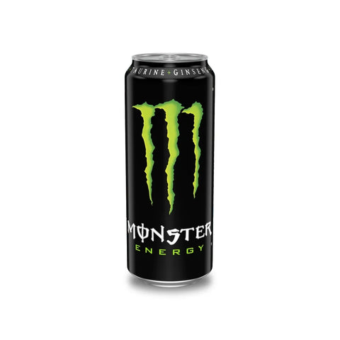 Monster Energy drink can on a white background
