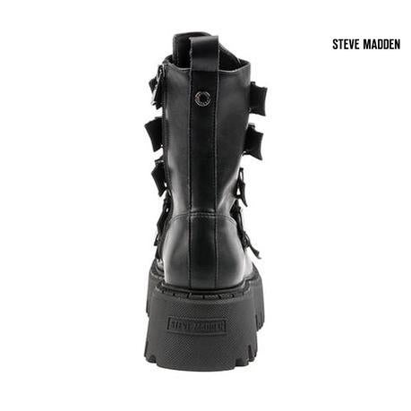 Steve Madden Women's Black Out-Reach Tanker-H Ankle Boots |Steve Madden in Lebanon
