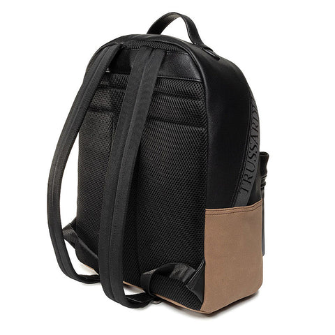 Trussardi Men's Black Leather Sestriere Backpack |Trussardi In Lebanon