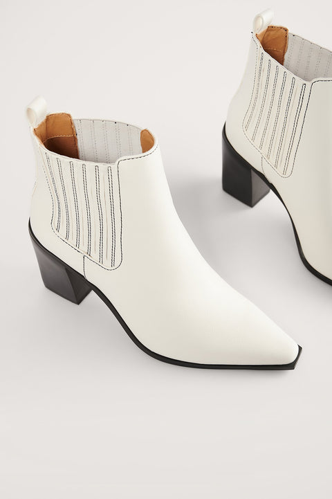 NA-KD Women's White  Boot 101282579 AMS305 shoes25