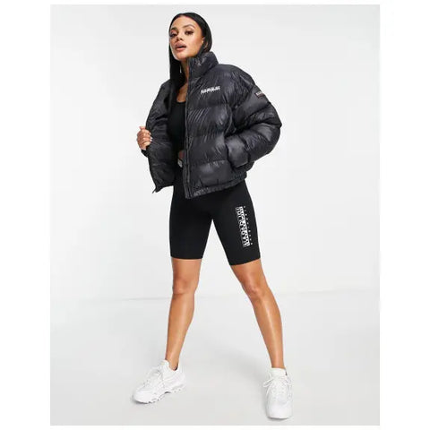 Napapijri Women's  Black Box Cropped Puffer Jacket | Napapijri In Lebanon