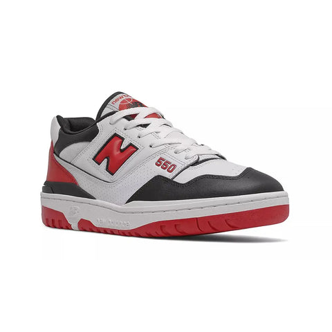 New Balance Men's White & Red & Black 550 Sneakers | New Balance In Lebanon