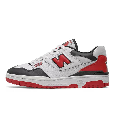New Balance Men's White & Red & Black 550 Sneakers | New Balance In Lebanon