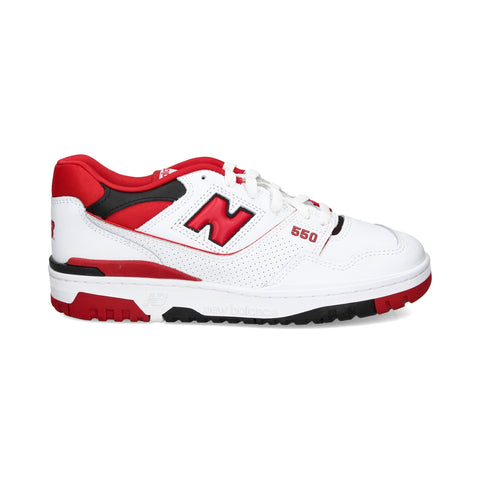 New Balance Men's White & Red 550 Sneakers | New Balance In Lebanon