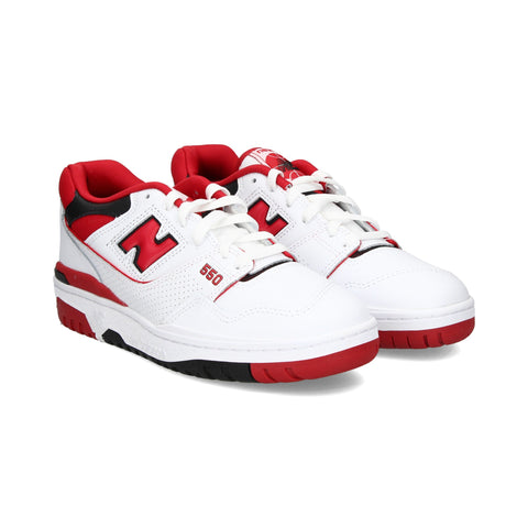 New Balance Men's White & Red 550 Sneakers | New Balance In Lebanon