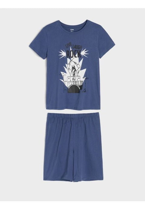Sinsay Boy's Dark Blue Printed Pajama Set|Sinsay In Lebanon