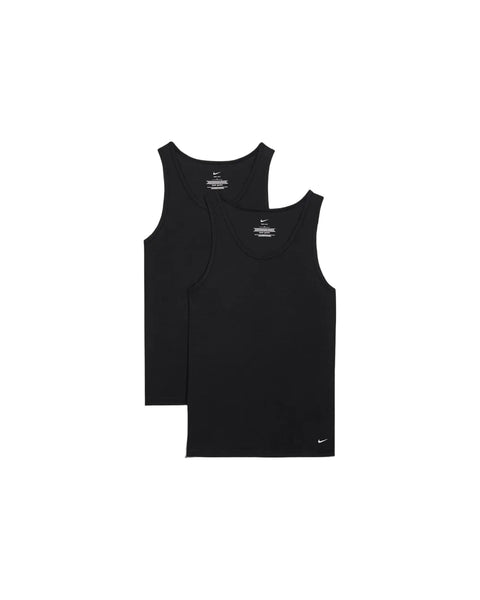 Nike Men's Black Pack Of 2 Dri-Fit Essential Cotton Stretch Tank Tops | Nike In Lebanon